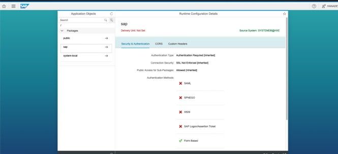 the source system is SYSTEMDB@HXE