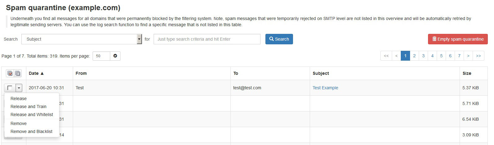 cPanel Spam mitigation